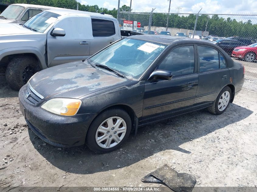 2003 Honda Civic Ex VIN: 2HGES26793H616250 Lot: 39824565