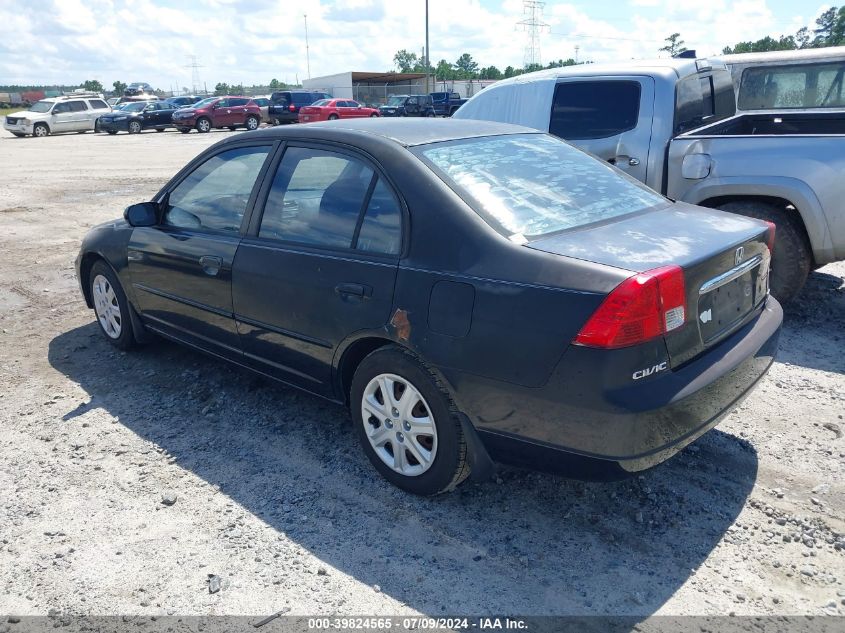 2003 Honda Civic Ex VIN: 2HGES26793H616250 Lot: 39824565