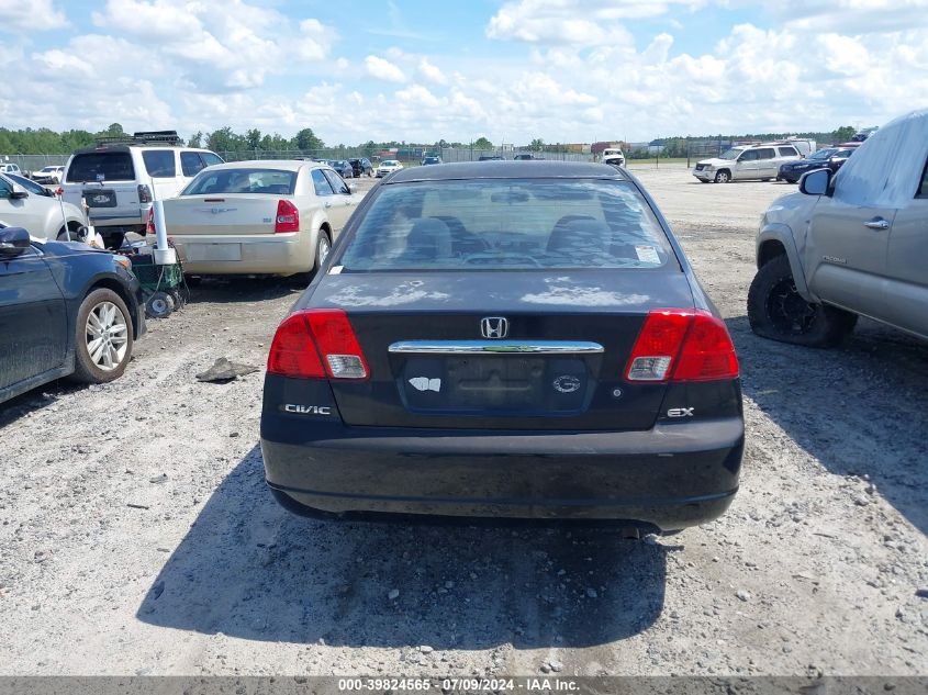 2003 Honda Civic Ex VIN: 2HGES26793H616250 Lot: 39824565