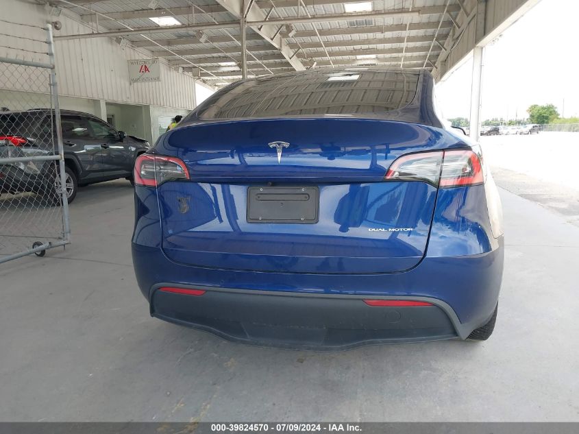 2021 Tesla Model Y Long Range Dual Motor All-Wheel Drive VIN: 5YJYGDEE2MF066261 Lot: 39824570