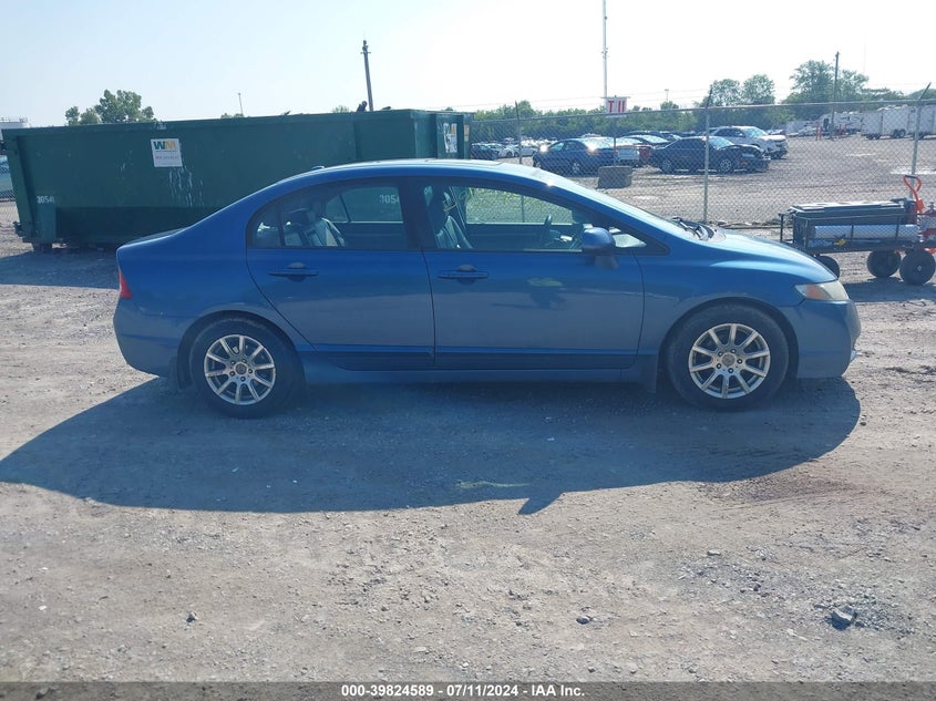 2009 Honda Civic Ex-L VIN: 19XFA16999E001056 Lot: 39824589