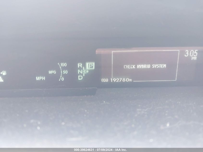 2011 Toyota Prius Two VIN: JTDKN3DU3B0289046 Lot: 39824631