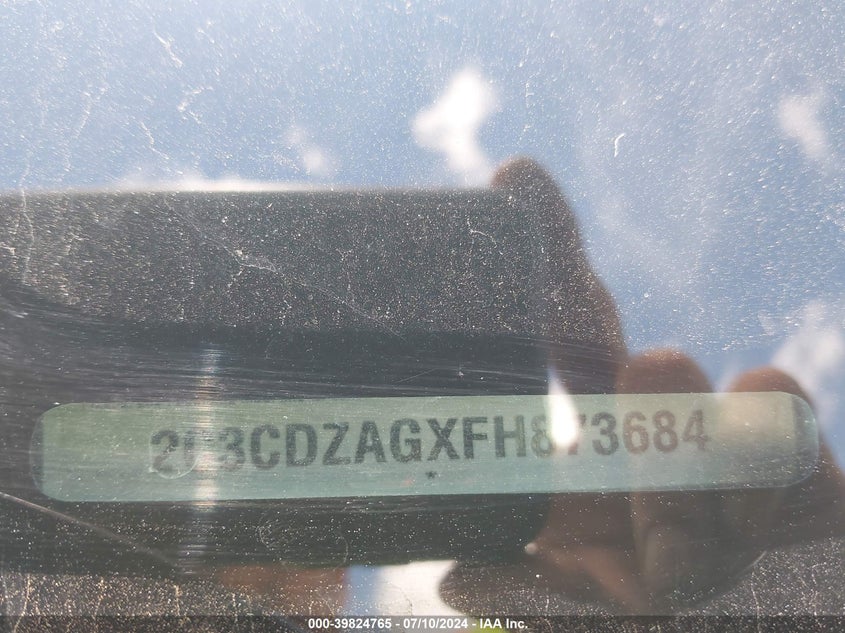 2015 Dodge Challenger Sxt VIN: 2C3CDZAGXFH873684 Lot: 39824765