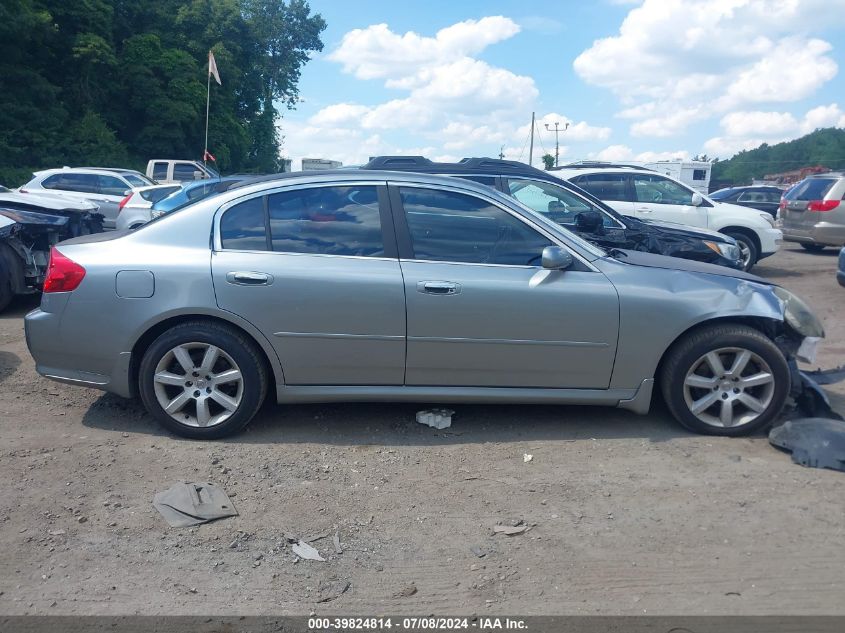 2006 Infiniti G35X VIN: JNKCV51F86M613837 Lot: 39824814