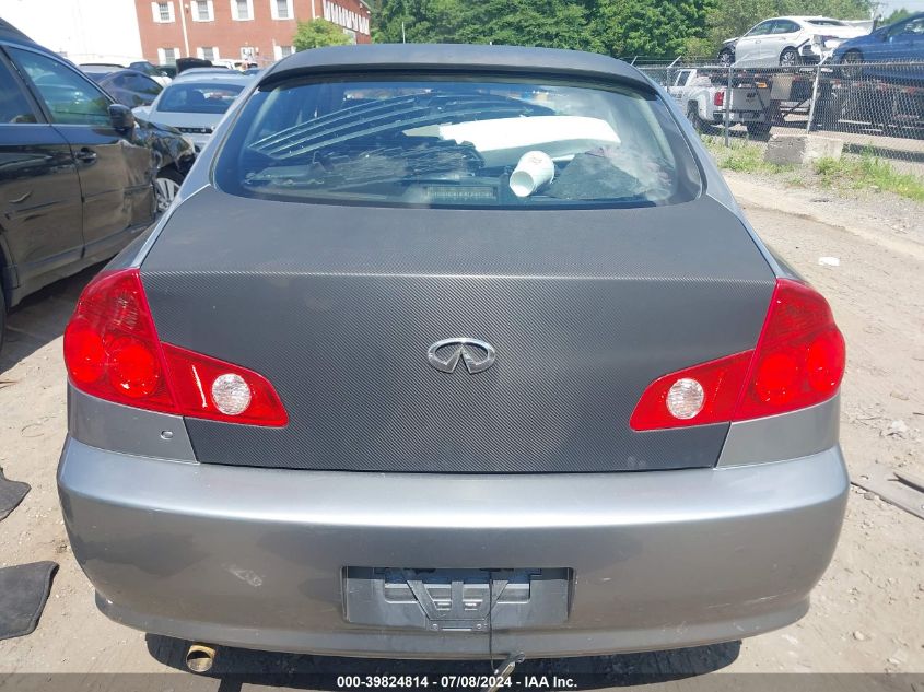 2006 Infiniti G35X VIN: JNKCV51F86M613837 Lot: 39824814