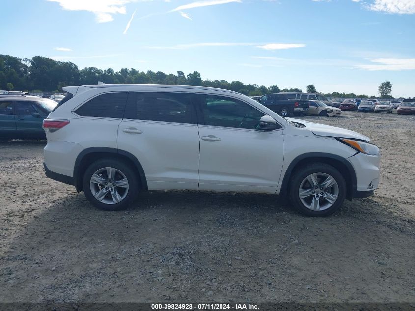 2014 Toyota Highlander Limited Platinum V6 VIN: 5TDYKRFH1ES005503 Lot: 39824928