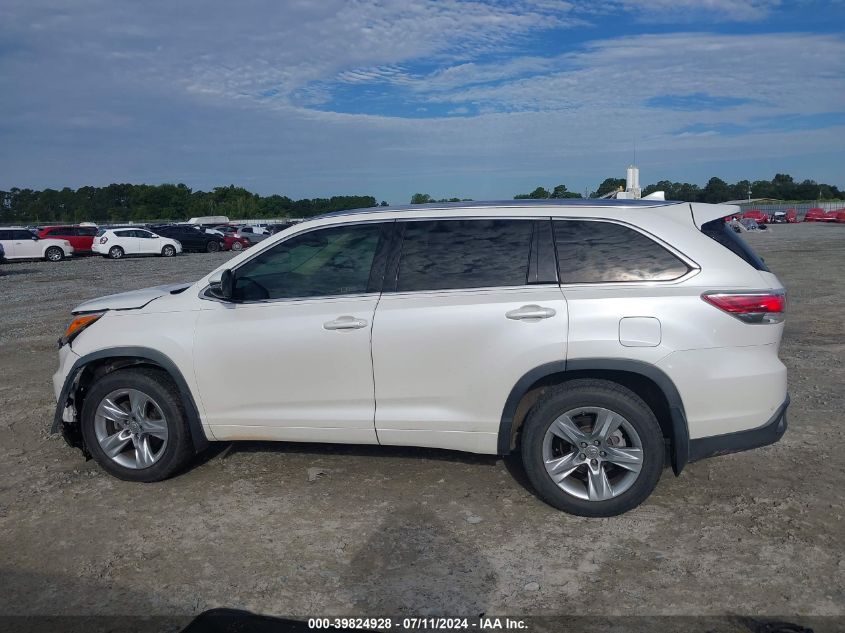 2014 Toyota Highlander Limited Platinum V6 VIN: 5TDYKRFH1ES005503 Lot: 39824928