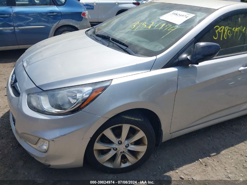 2013 Hyundai Accent Se VIN: KMHCU5AE9DU066016 Lot: 39824974