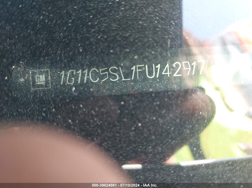 2015 Chevrolet Malibu 1Lt VIN: 1G11C5SL1FU142917 Lot: 39824981