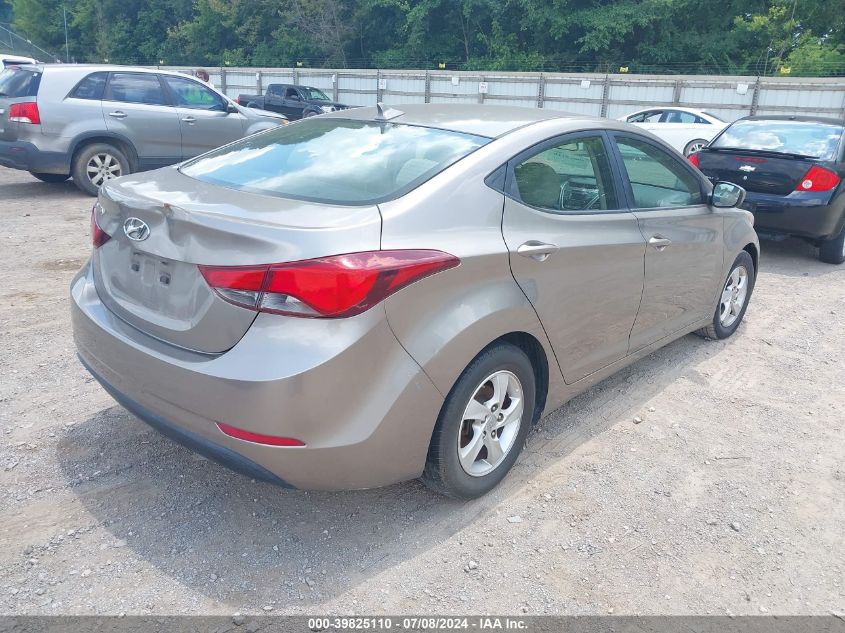 2014 Hyundai Elantra Se VIN: 5NPDH4AE7EH530617 Lot: 39825110