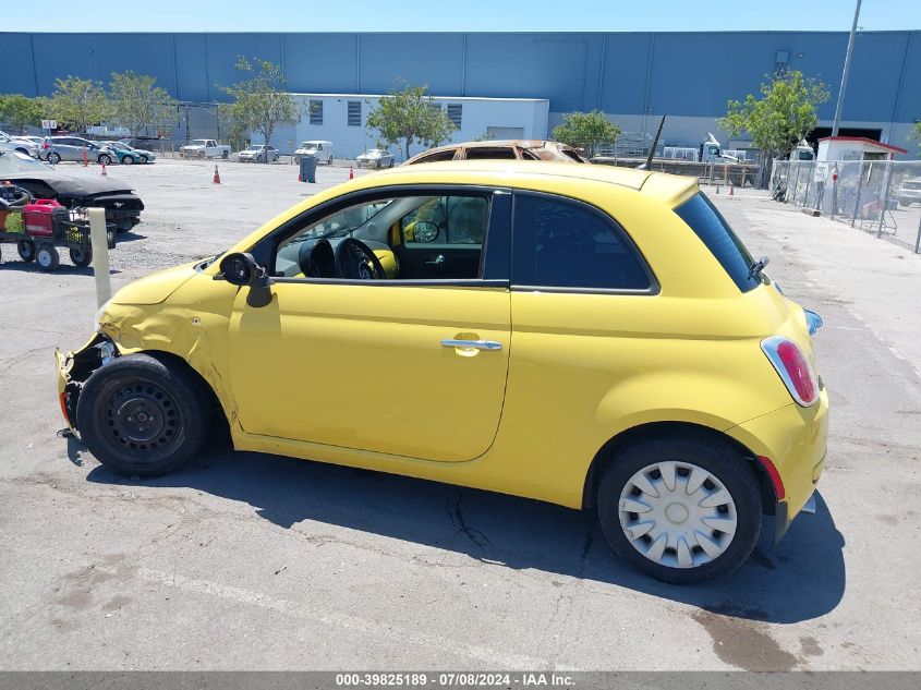 2013 Fiat 500 Pop VIN: 3C3CFFAR2DT747267 Lot: 39825189