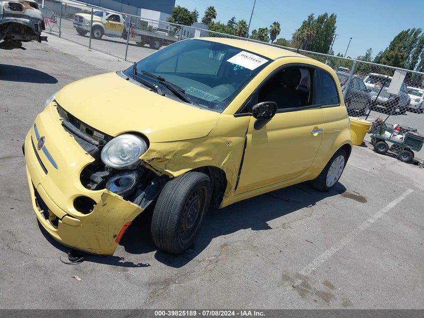 2013 Fiat 500 Pop VIN: 3C3CFFAR2DT747267 Lot: 39825189