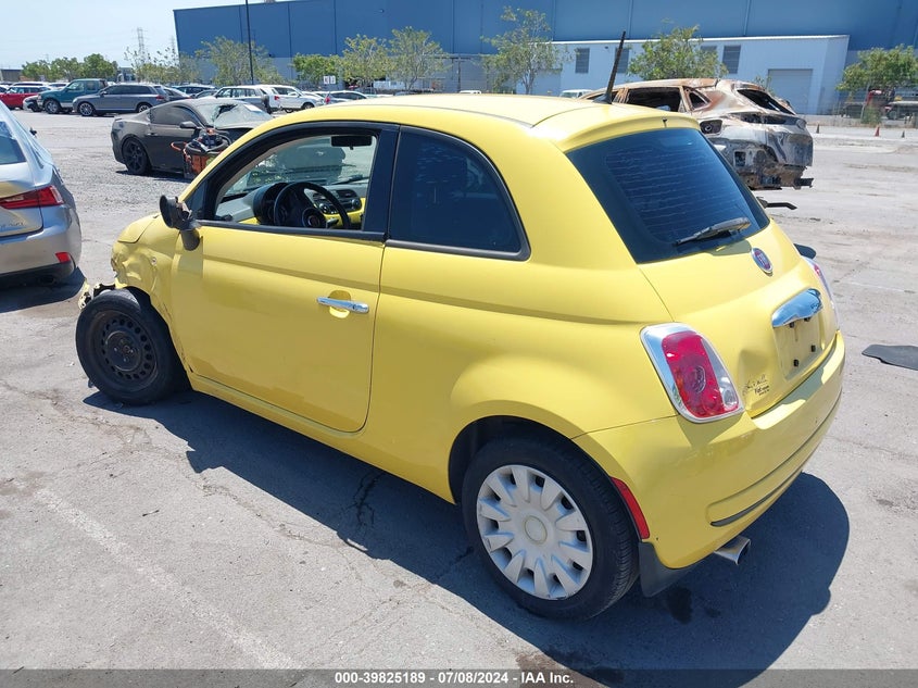 2013 Fiat 500 Pop VIN: 3C3CFFAR2DT747267 Lot: 39825189