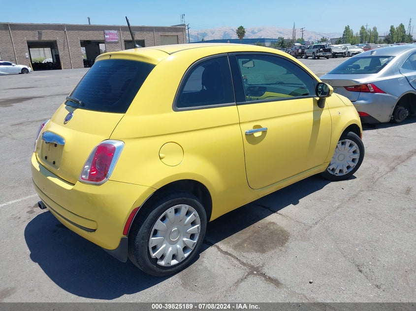 2013 Fiat 500 Pop VIN: 3C3CFFAR2DT747267 Lot: 39825189
