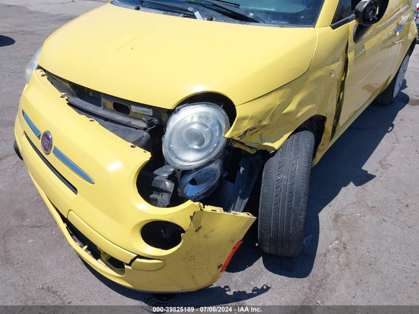 2013 Fiat 500 Pop VIN: 3C3CFFAR2DT747267 Lot: 39825189