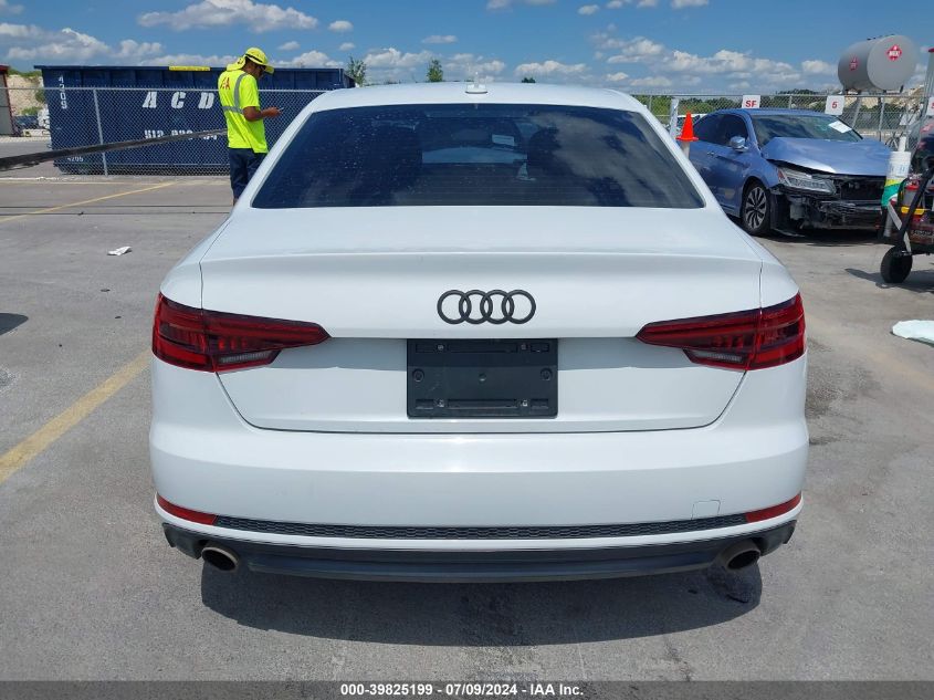 2018 Audi A4 2.0T Tech Ultra Premium VIN: WAUKMAF41JA198853 Lot: 39825199