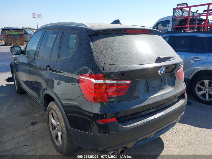 2011 BMW X3 xDrive28I VIN: 5UXWX5C52BL702718 Lot: 39825229