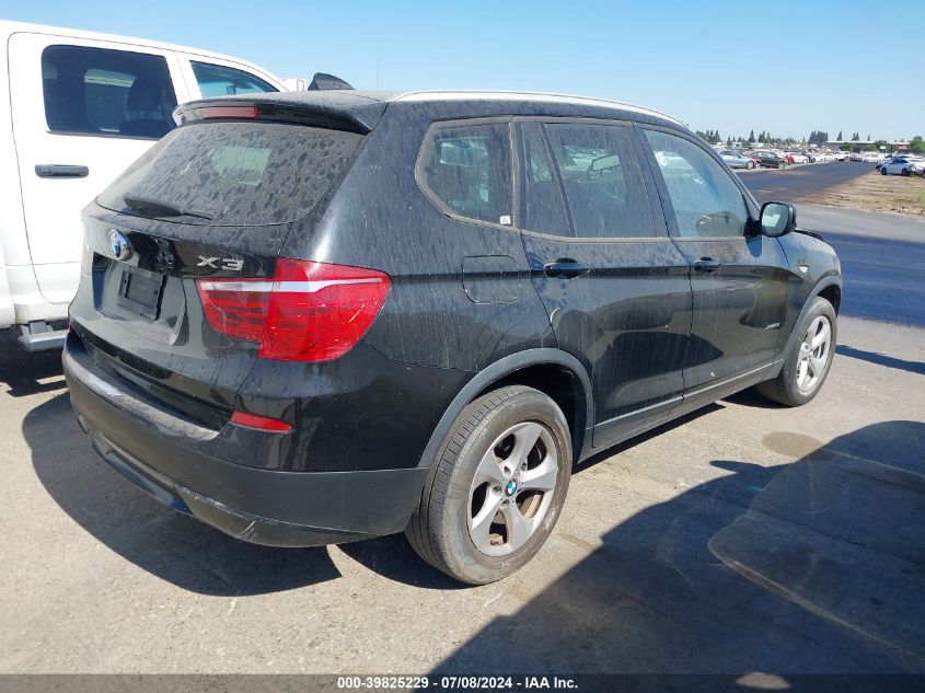 2011 BMW X3 xDrive28I VIN: 5UXWX5C52BL702718 Lot: 39825229