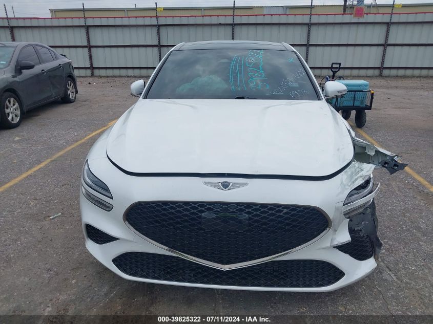 2022 Genesis G70 3.3T Rwd VIN: KMTG54TE1NU090923 Lot: 39825322