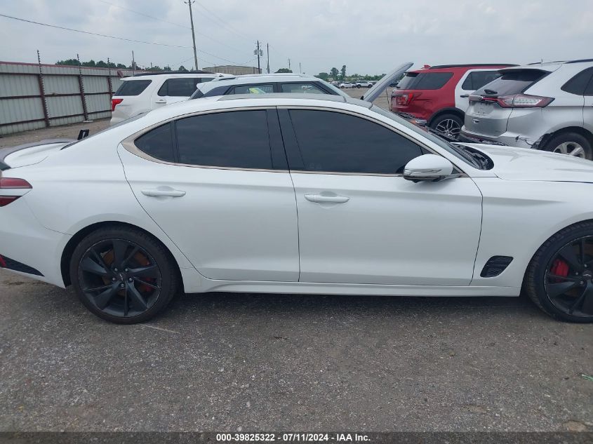 2022 Genesis G70 3.3T Rwd VIN: KMTG54TE1NU090923 Lot: 39825322