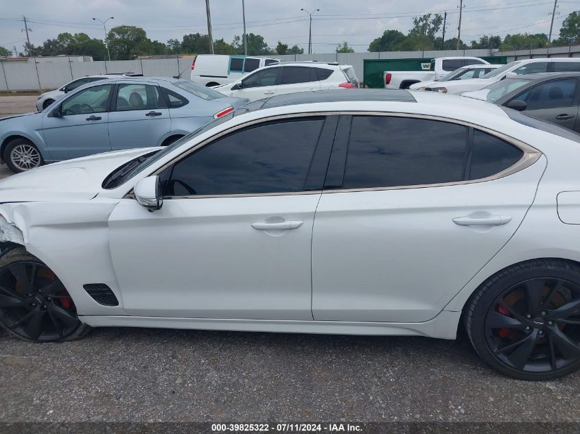 2022 Genesis G70 3.3T Rwd VIN: KMTG54TE1NU090923 Lot: 39825322