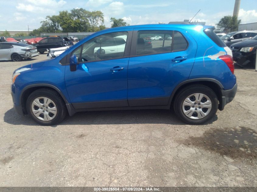 2015 Chevrolet Trax 1Ls VIN: KL7CJKSB8FB259740 Lot: 39825504