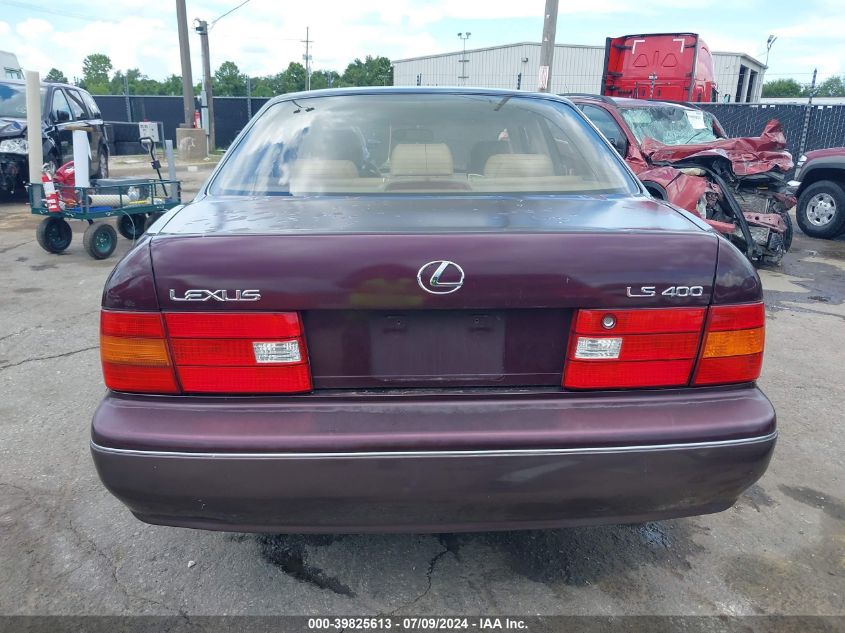 1998 Lexus Ls 400 VIN: JT8BH28FXW0131028 Lot: 39825613