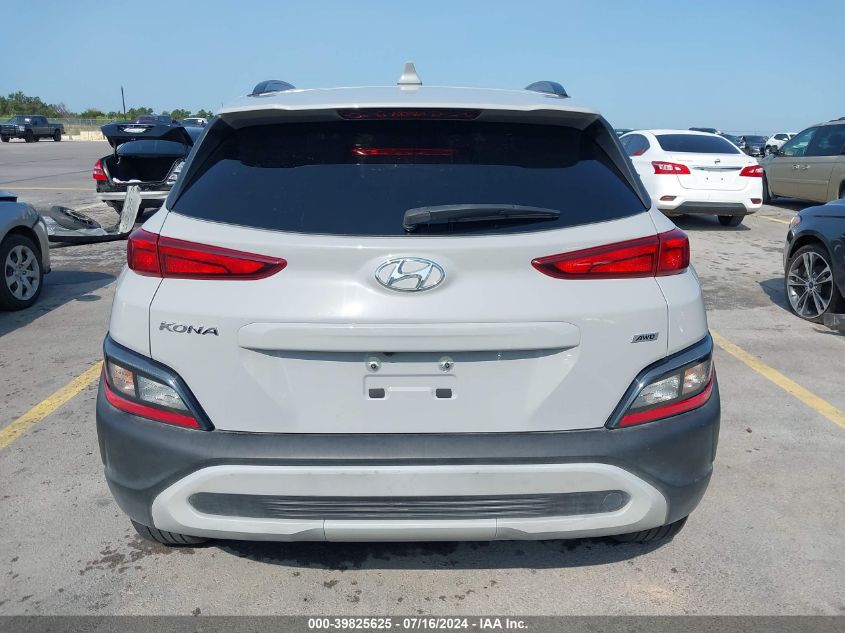 2022 Hyundai Kona Sel VIN: KM8K3CAB9NU880709 Lot: 39825625