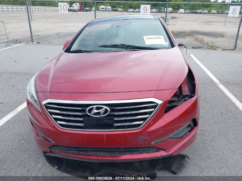 2015 Hyundai Sonata Limited VIN: 5NPE34AF1FH014296 Lot: 39825626