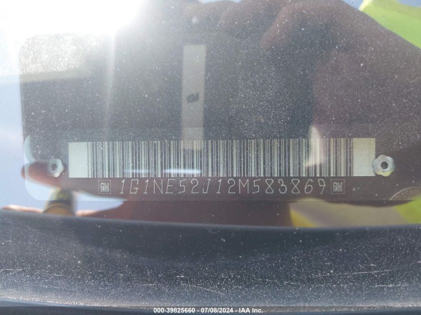 2002 Chevrolet Malibu Ls VIN: 1G1NE52J12M583869 Lot: 39825660