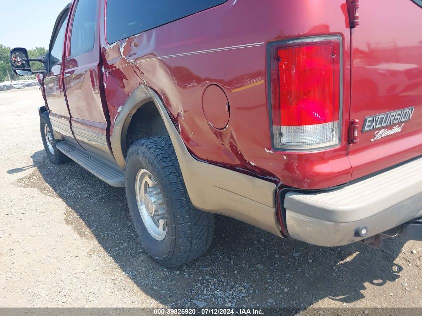 2000 Ford Excursion Limited VIN: 1FMSU43F0YEE53386 Lot: 39825920