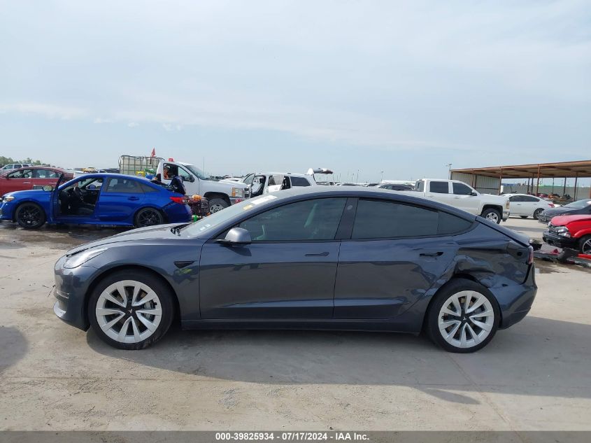 2022 Tesla Model 3 Rear-Wheel Drive VIN: 5YJ3E1EA2NF241122 Lot: 39825934