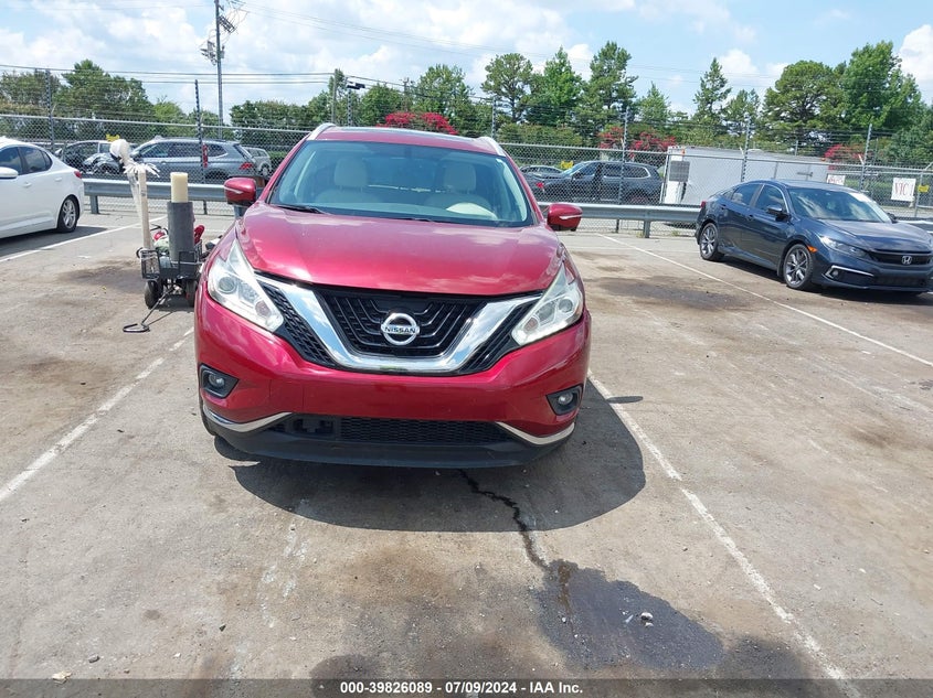 2015 Nissan Murano Sl VIN: 5N1AZ2MG5FN263475 Lot: 39826089