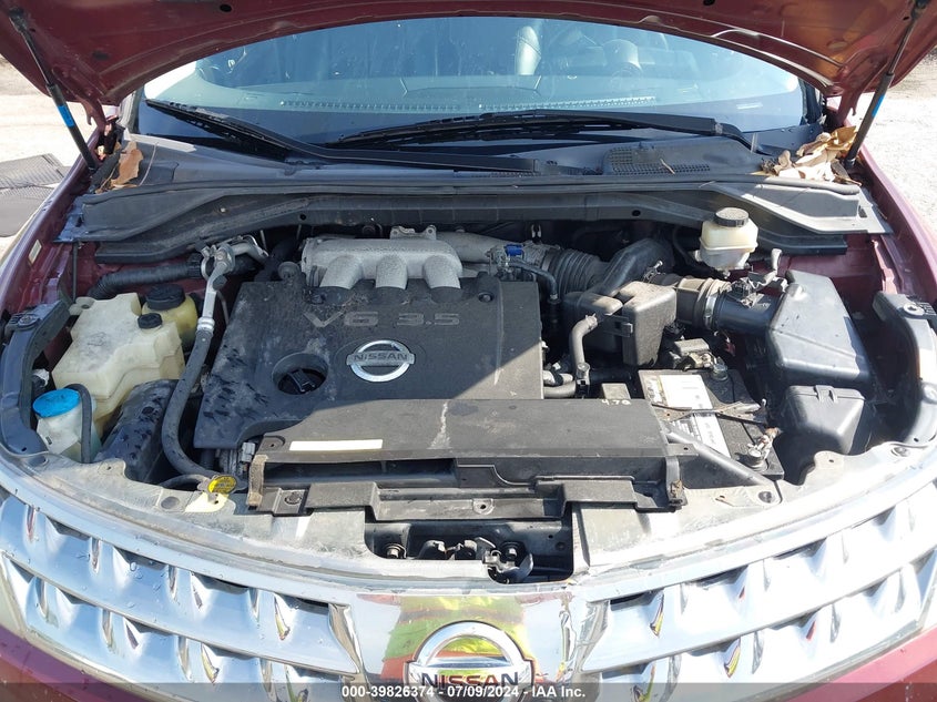 2007 Nissan Murano Sl/Se/S VIN: JN8AZ08T77W501083 Lot: 39826374