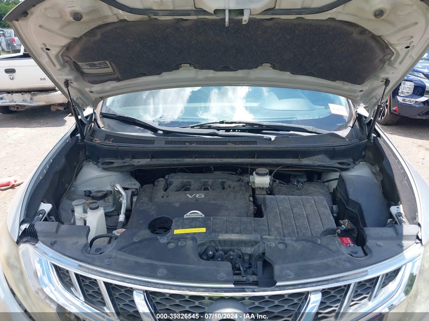 2012 Nissan Murano S/Sl/Le VIN: JN8AZ1MU8CW105744 Lot: 39826545