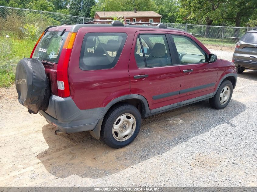 2004 Honda Cr-V Lx VIN: SHSRD78594U234335 Lot: 39826567