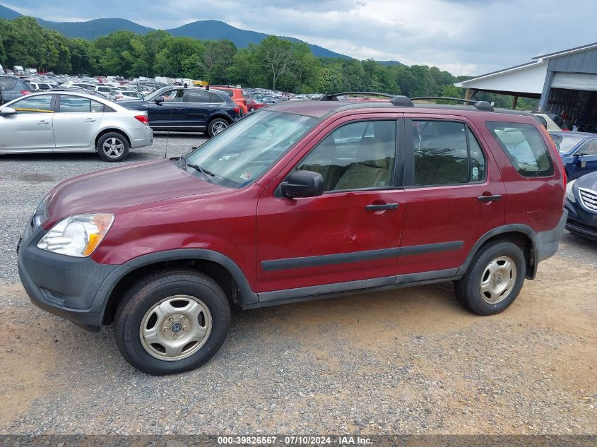 2004 Honda Cr-V Lx VIN: SHSRD78594U234335 Lot: 39826567