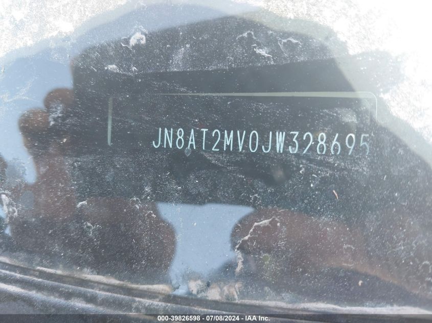 2018 Nissan Rogue S VIN: JN8AT2MV0JW328695 Lot: 39826598