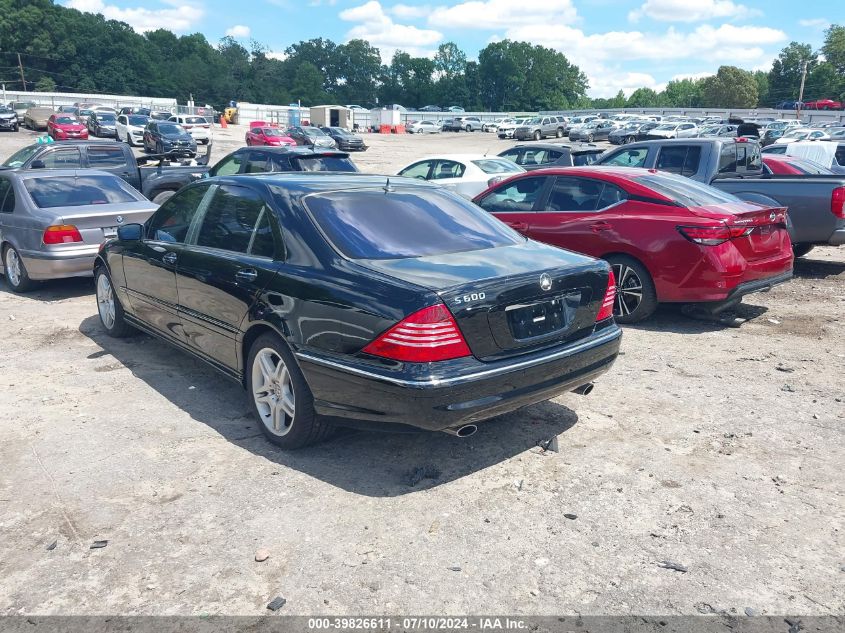 WDBNG78J62A301617 2002 Mercedes-Benz S 600 600