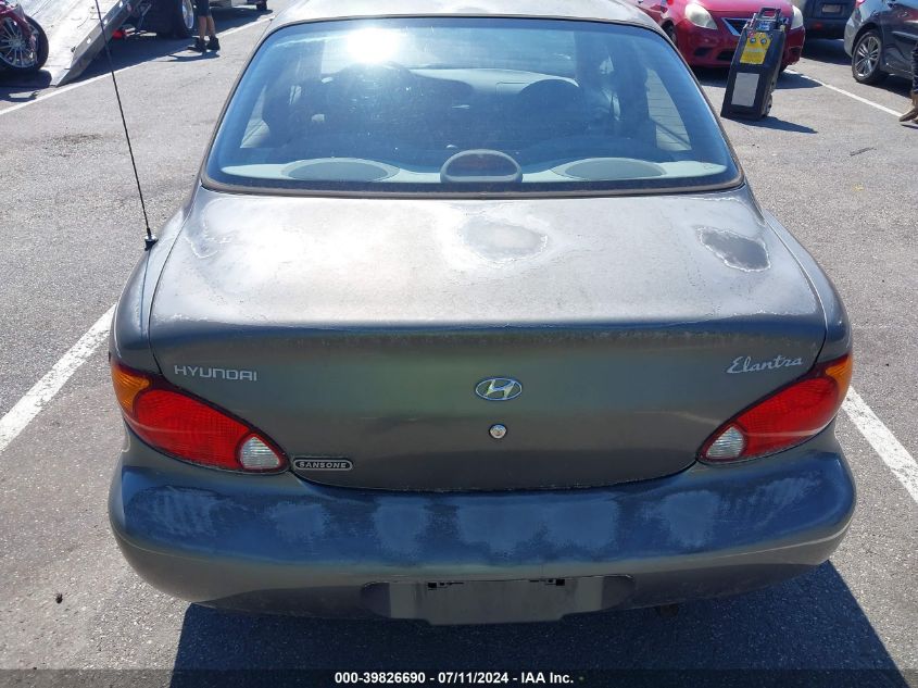 1999 Hyundai Elantra Gl VIN: KMHJF25F4XU777727 Lot: 39826690