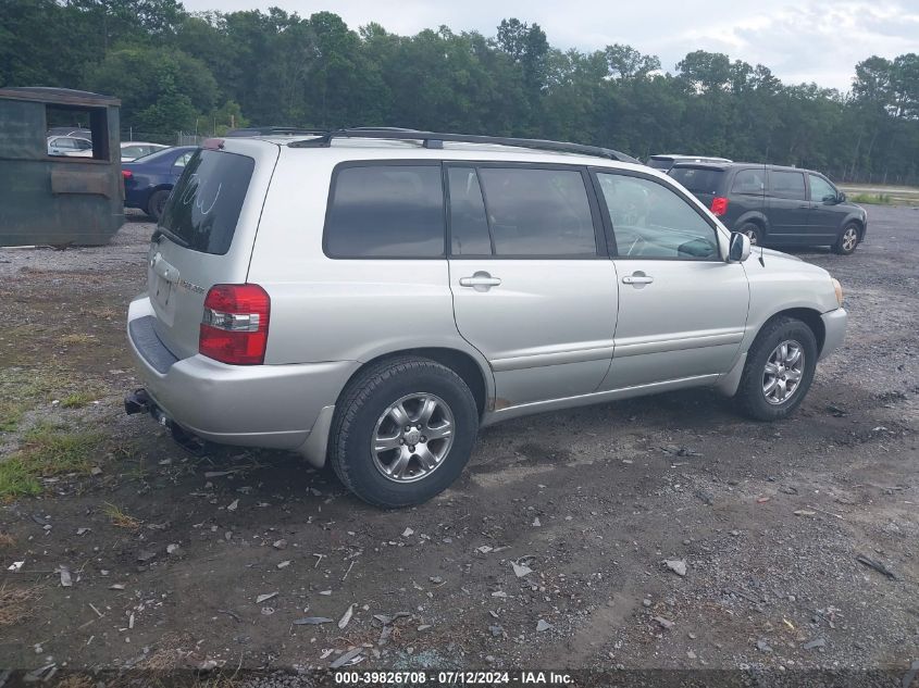 2004 Toyota Highlander V6 VIN: JTEDP21A540038714 Lot: 39826708