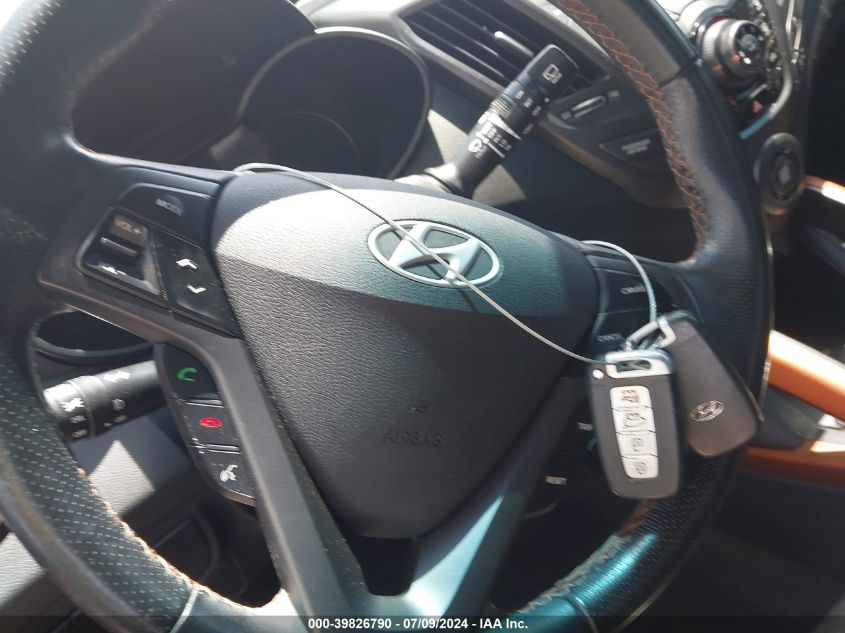 2016 Hyundai Veloster Turbo VIN: KMHTC6AE6GU287182 Lot: 39826790