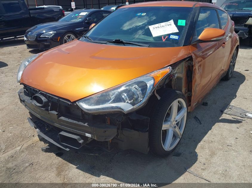 2016 Hyundai Veloster Turbo VIN: KMHTC6AE6GU287182 Lot: 39826790