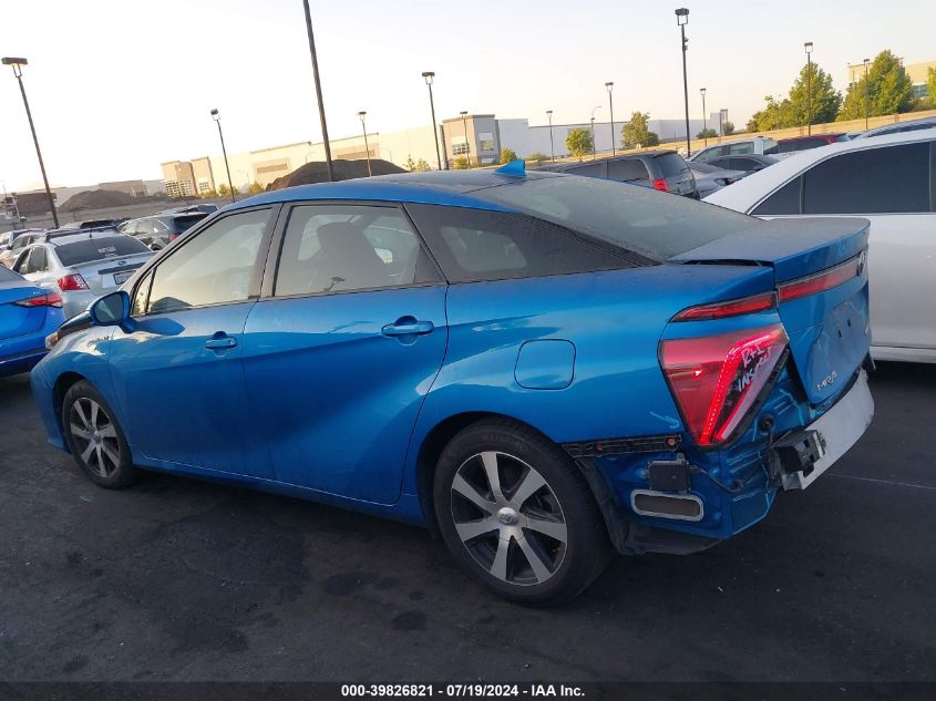 2017 Toyota Mirai VIN: JTDBVRBD9HA003662 Lot: 39826821