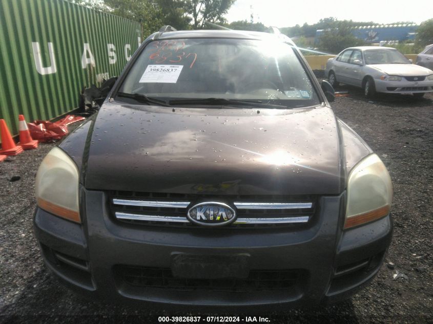 2007 Kia Sportage Lx VIN: KNDJF724977444426 Lot: 39826837