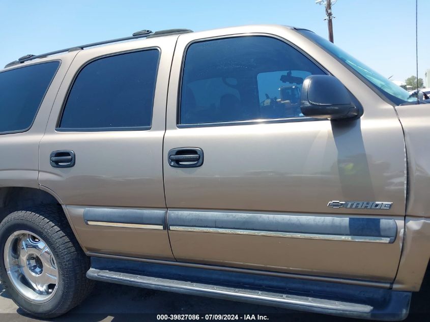 2003 Chevrolet Tahoe C1500 VIN: 1GNEC13Z83R162124 Lot: 39827086