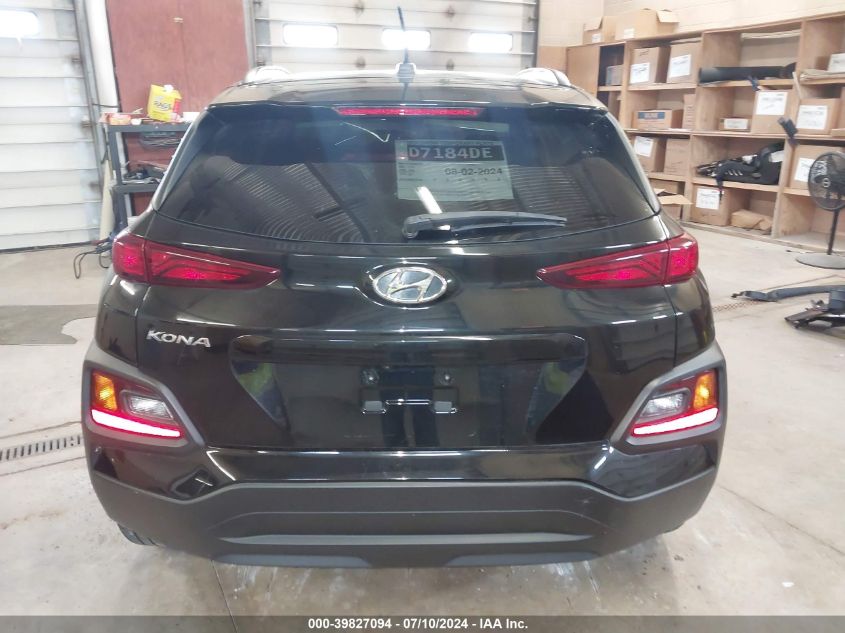 2021 Hyundai Kona Sel VIN: KM8K22AA9MU738363 Lot: 39827094