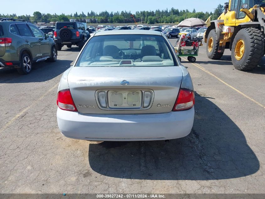 2002 Nissan Sentra Gxe VIN: 3N1CB51D52L621670 Lot: 39827242