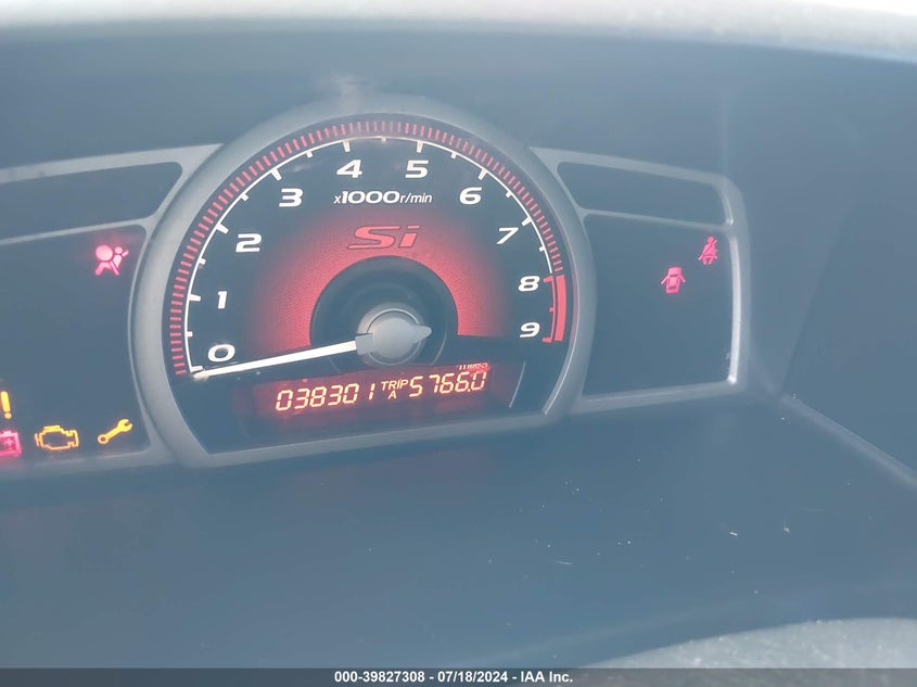 2007 Honda Civic Si VIN: 2HGFA55557H707921 Lot: 39827308