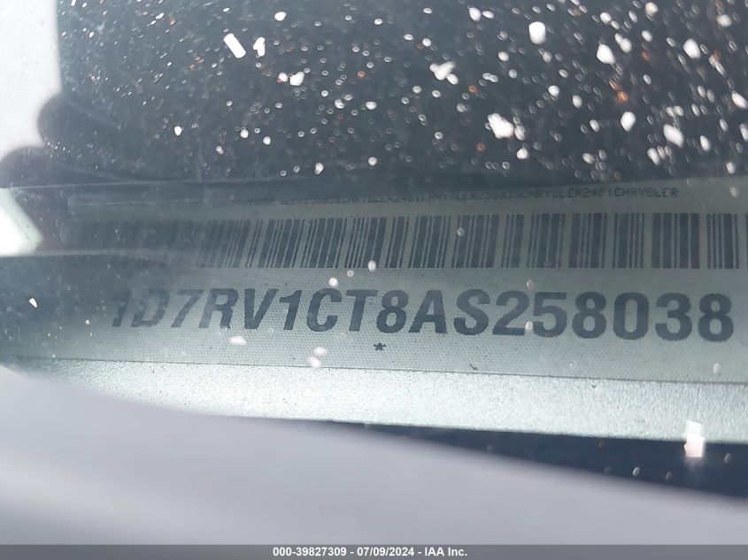 2010 Dodge Ram 1500 Slt/Sport/Trx VIN: 1D7RV1CT8AS258038 Lot: 39827309